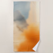 Unscharfe Kunst Neutral Warm Abstrakt Strandtuch (Vorderseite)