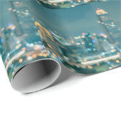 Unscharfe Lichter, Blick auf das Dach. Geschenkpapier (Rolleneckpunkt)