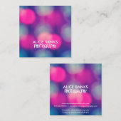 Unscharfe Lights Visitenkarten Quadratische Visitenkarte (Vorne/Hinten)