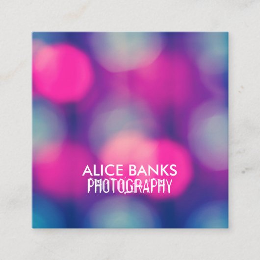 Unscharfe Lights Visitenkarten Quadratische Visitenkarte (Vorderseite)