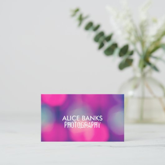 Unscharfe Lights Visitenkarten Visitenkarte (Stehend Vorderseite)