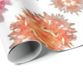 Unscharfe Orange und Rot Geschenkpapier (Rolleneckpunkt)