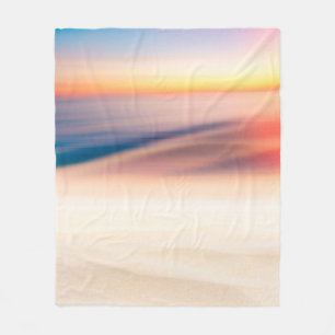 Unschärfe tropischer Sonnenuntergang Strand mit Bo Fleecedecke