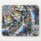 Unscharfe virtuelle Blüte in farbigen Gradientenst Mousepad (Vorne)