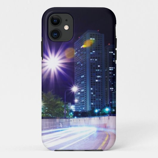 Unscharfer Verkehr nachts Case-Mate iPhone Hülle (Rückseite)
