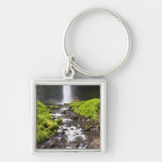 Unscharfer Wasserfall und Fluss Schlüsselanhänger (Vorne)
