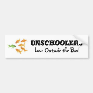 Unschoolers lebend außerhalb des Kastens Autoaufkleber