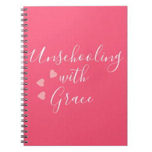 Unschooling-Mutter Grace Hearts Notizblock