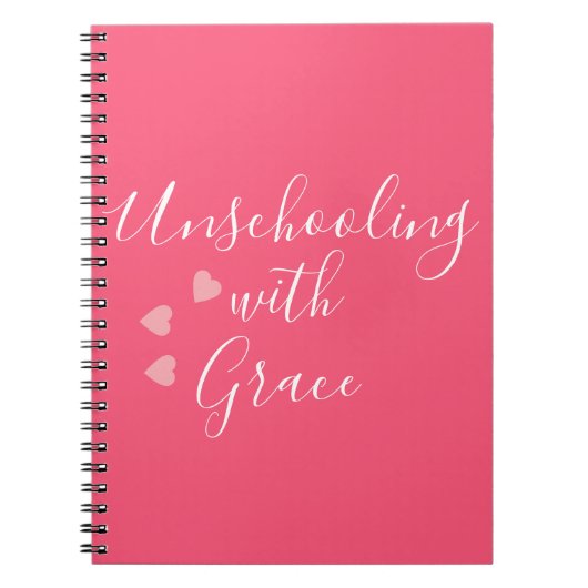 Unschooling-Mutter Grace Hearts Notizblock (Vorderseite)