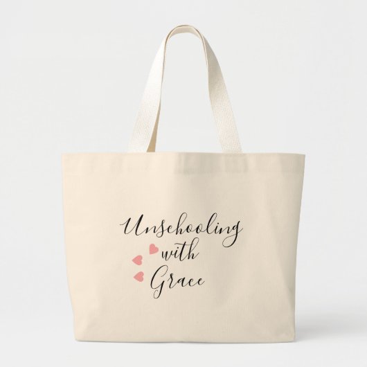 Unschulbildung Mama Grace Hearts Jumbo Stoffbeutel (Vorne)