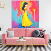 Unschuld und Licht Leinwanddruck (Insitu (Wohnzimmer))
