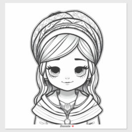 Unschuldige Augen: Porträt des Kulturerbes Aufkleber