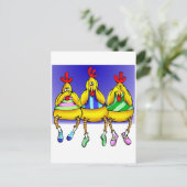 Unschuldige Hühner Postkarte (Stehend Vorderseite)