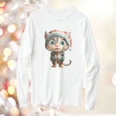 Unschuldige Katze Weihnachten Elf Männer T-Shirt