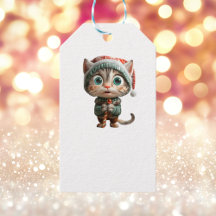 Unschuldige Katzen Weihnachten Elf Weiße Geschenke