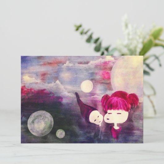 Unschuldige Küsse Einladung (Stehend Vorderseite)