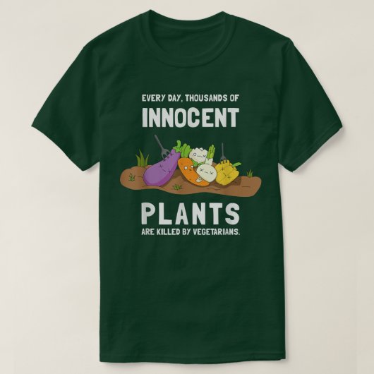 Unschuldige Pflanze, die von der vegetarisch-sarka T-Shirt (Design vorne)