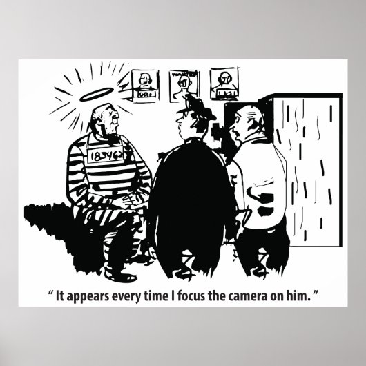 Unschuldige Überzeugung, Kamerafokus, sonniges Vin Poster (Vorne)