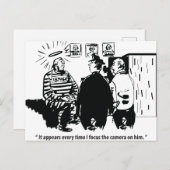 Unschuldige Überzeugung, Kamerafokus, sonniges Vin Postkarte (Vorne/Hinten)