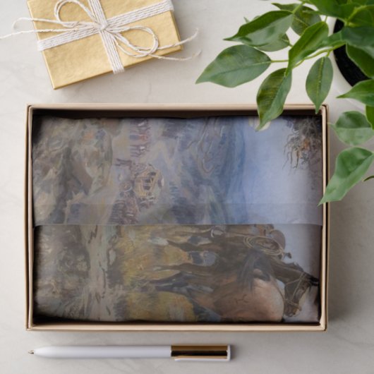 "Unschuldige Verbündete" von Charles M. Russell Seidenpapier (Geschenk)