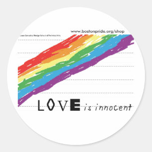 Unschuldiger Aufkleber groß