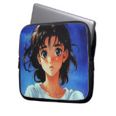 Unschuldiger Blick Anime Girl Laptop-Sieb Laptopschutzhülle (Vorderseite Links)