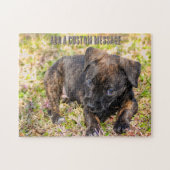 Unschuldiger brauner Welpe Puzzle (Horizontal)