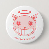 Unschuldiger Katzenknopf Button (Vorderseite)