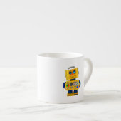Unschuldiger schauender Spielzeugroboter Espressotasse (Vorderseite Rechts)