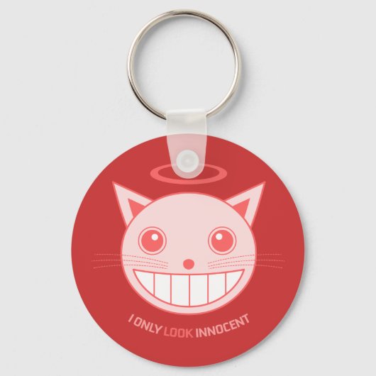 Unschuldiger Schlüsselanhänger der bösen Katze (Vorderseite)