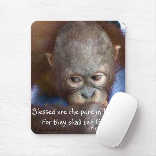 Unschuldiges Baby "Blessed sind das reine im Mousepad (Mit Mouse)