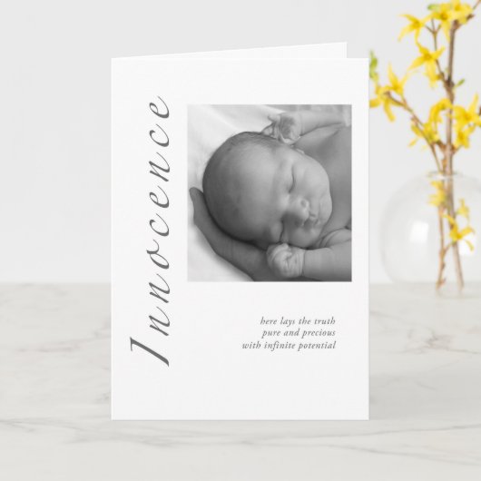 UnschuldsBaby Karte (Gelbe Blume)