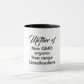 Unschulerziehende Mutter ungeschulte Kinder lustig Tasse (Zentrum)