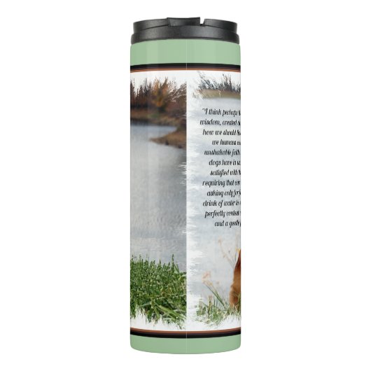 Unschüttelbarer Glaube Inspiration Thermosbecher (Rückseite)