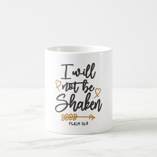 Unschüttelbarer Glaube - Psalm 16:8 Christliches D Kaffeetasse (Mittel)