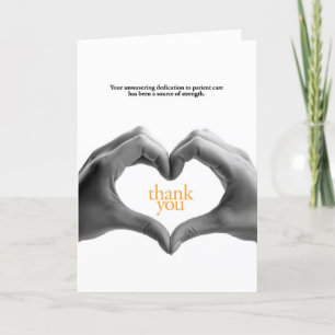 Unschwindende Behandlung der Patienten Dankeskarte