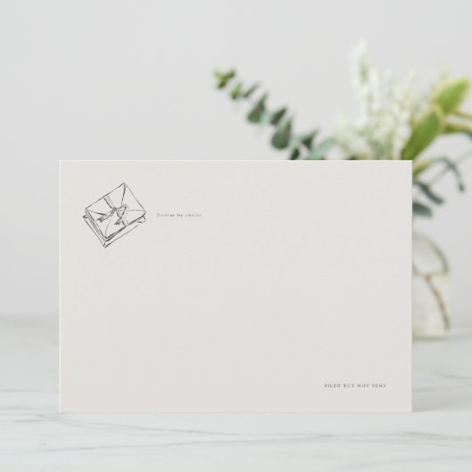 Unsent Letters- Regency Correspondence Flat Card (Stehend Vorderseite)