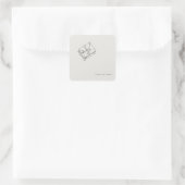 Unsent Letters- Regency Correspondence Quadratischer Aufkleber (Tasche)