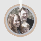 Unser 1. Chrismukkah Chic Keepake Holiday Foto Ornament (Rückseite)