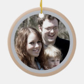 Unser 1. Chrismukkah Tree Menorah Keepake Foto Keramik Ornament (Hinten)