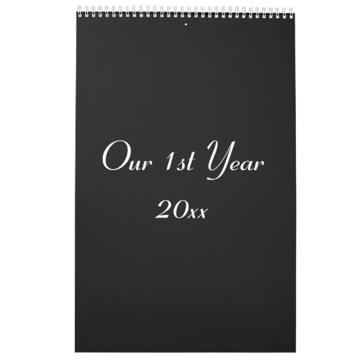 Unser 1. Foto-Hochzeitkalender Kalender (Rückseite)