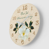 Unser 1. Hochzeitsjubiläum-Uhr oder IHR TEXT oder Große Wanduhr (Winkel)
