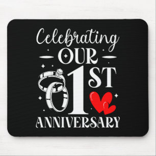 Unser 1. Hochzeitstag feiern 1 Jahr Mousepad