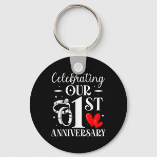 Unser 1. Hochzeitstag feiern 1 Jahr  Schlüsselanhänger