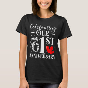 Unser 1. Hochzeitstag feiern 1 Jahr T-Shirt