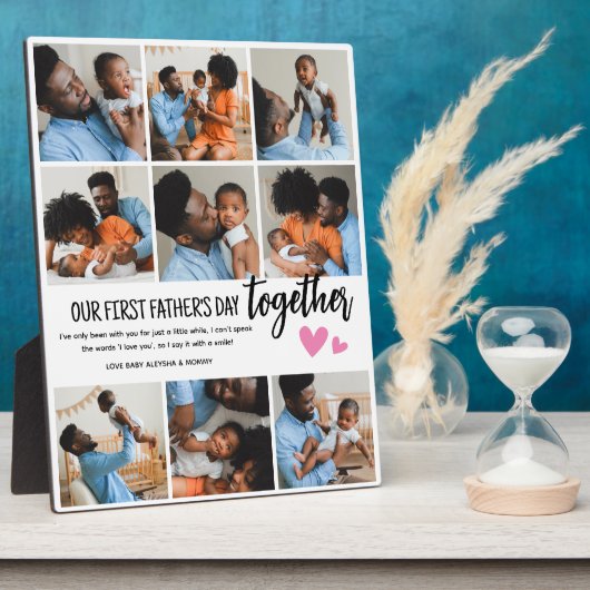 Unser 1. Vatertag zusammen! FotoCollage Fotoplatte (Seite)