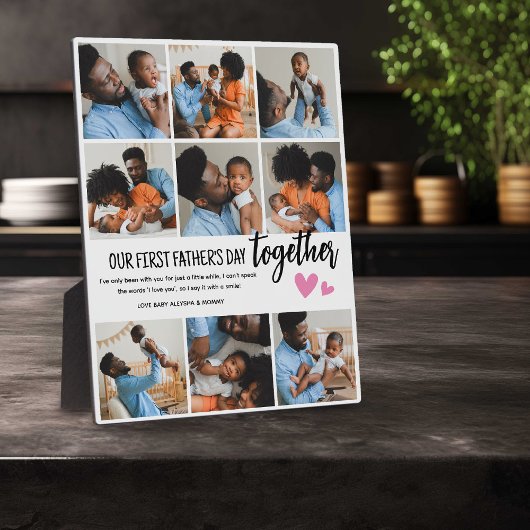 Unser 1. Vatertag zusammen! FotoCollage Fotoplatte
