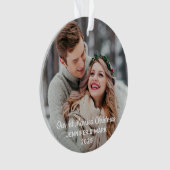 Unser 1. Verheiratetes Weihnachtsfest Modernes Hoc Ornament (Vorderseite)