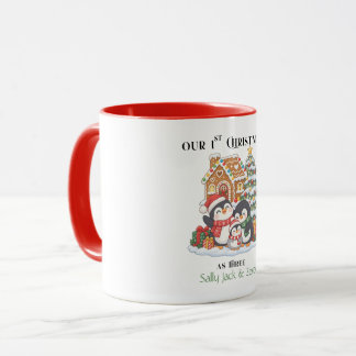 Unser 1. Weihnachten als drei Winter-Pinguine Szen Tasse