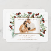 Unser 1. Weihnachten als Familie von 3 Fotos (Vorne/Hinten)